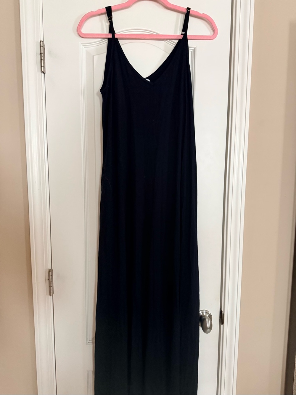 Black V-Neck Slip Maxi Dress - Women